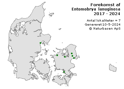 Entomobrya lanuginosa - udbredelseskort