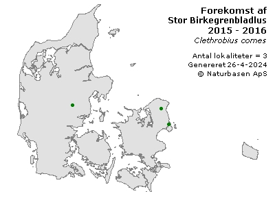 Stor Birkegrenbladlus - udbredelseskort
