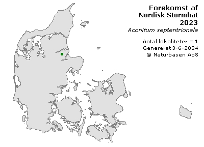 Nordisk Stormhat - udbredelseskort