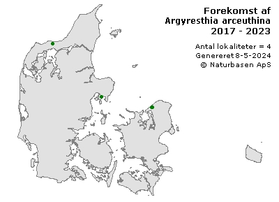 Argyresthia arceuthina - udbredelseskort