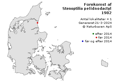 Stenoptilia pelidnodactyla - udbredelseskort
