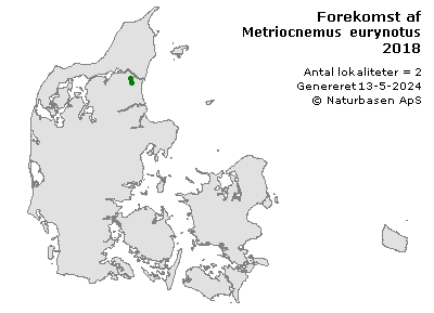 Metriocnemus eurynotus - udbredelseskort