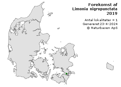 Limonia nigropunctata - udbredelseskort