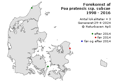 Poa pratensis ssp. subcaerulea - udbredelseskort