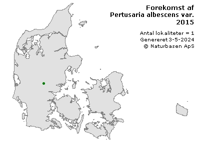 Pertusaria albescens var. corallina - udbredelseskort