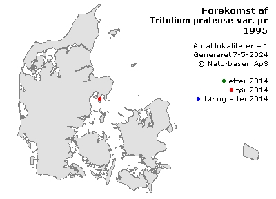 Trifolium pratense var. pratense - udbredelseskort