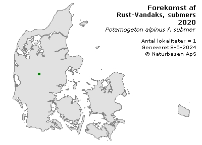 Rust-Vandaks, submers - udbredelseskort