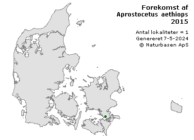 Aprostocetus aethiops - udbredelseskort