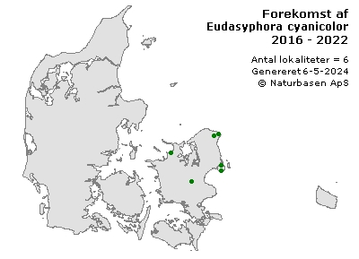 Eudasyphora cyanicolor - udbredelseskort