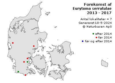 Eurytoma serratulae - udbredelseskort
