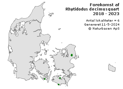 Rhytidodus decimusquartus - udbredelseskort