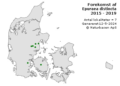 Epuraea distincta - udbredelseskort