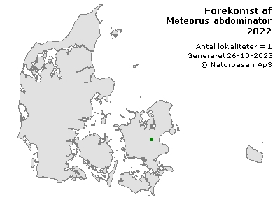 Meteorus abdominator - udbredelseskort
