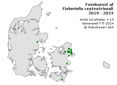 Fieberiella septentrionalis - udbredelseskort