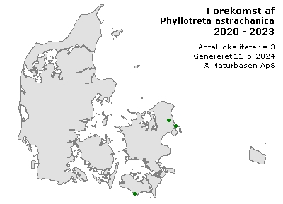 Phyllotreta astrachanica - udbredelseskort