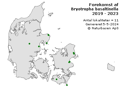 Bryotropha basaltinella - udbredelseskort