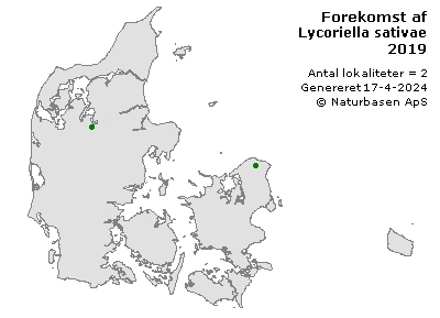 Lycoriella sativae - udbredelseskort