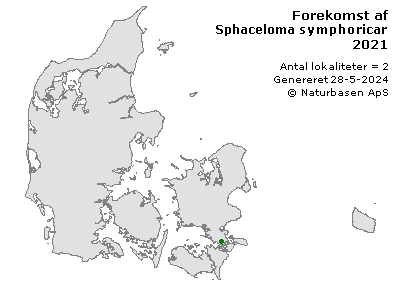 Sphaceloma symphoricarpi - udbredelseskort