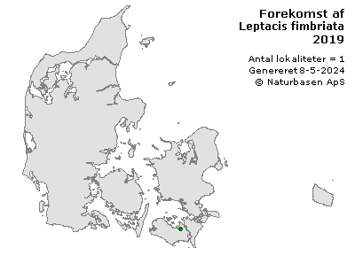 Leptacis fimbriata - udbredelseskort