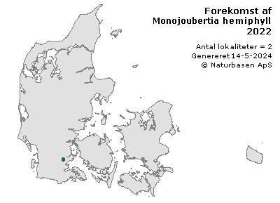 Monojoubertia hemiphylla - udbredelseskort