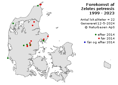Zelotes petrensis - udbredelseskort