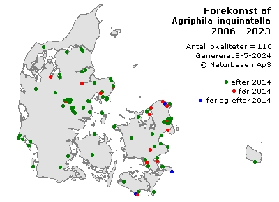 Agriphila inquinatella - udbredelseskort