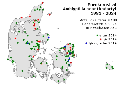 Amblyptilia acanthadactyla - udbredelseskort