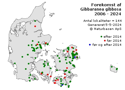 Gibbaranea gibbosa - udbredelseskort