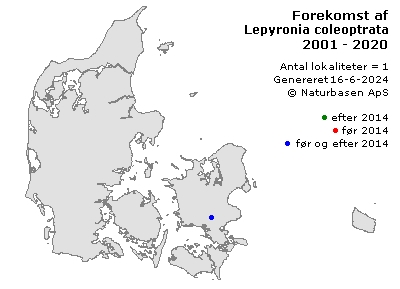 Lepyronia coleoptrata - udbredelseskort