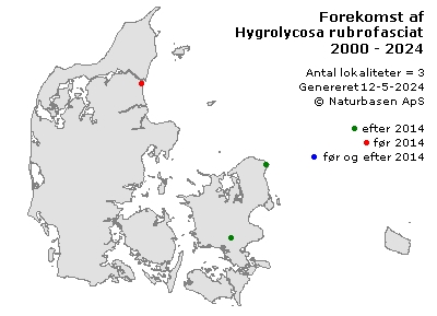 Hygrolycosa rubrofasciata - udbredelseskort