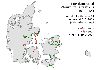 Phrurolithus festivus - udbredelseskort