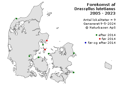 Drassyllus lutetianus - udbredelseskort