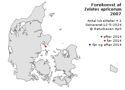 Zelotes apricorum - udbredelseskort