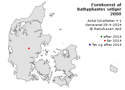 Bathyphantes setiger - udbredelseskort