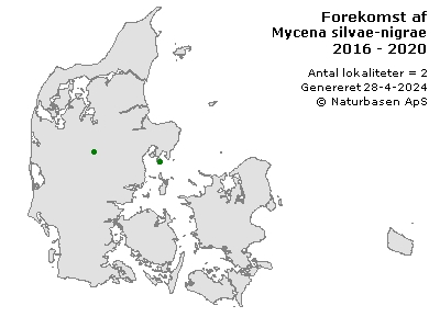 Mycena silvae-nigrae - udbredelseskort