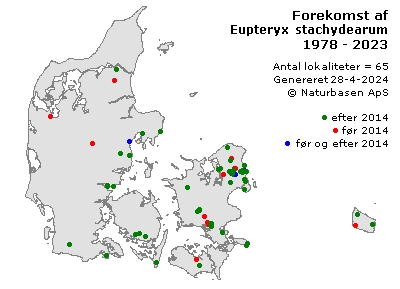 Eupteryx stachydearum - udbredelseskort