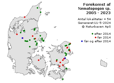 Nematopogon sp. - udbredelseskort