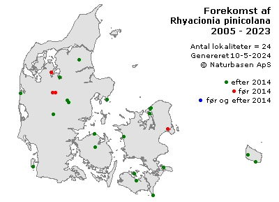 Rhyacionia pinicolana - udbredelseskort