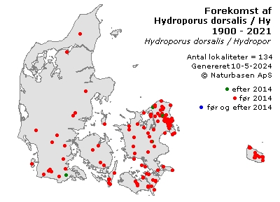 Hydroporus dorsalis / Hydroporus figuratus, ubest.  - udbredelseskort