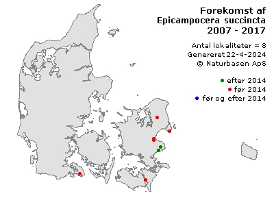 Epicampocera succincta - udbredelseskort