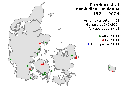 Bembidion lunulatum - udbredelseskort