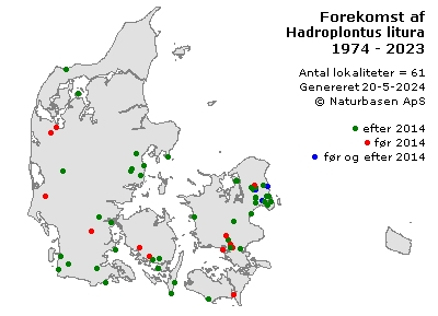 Hadroplontus litura - udbredelseskort