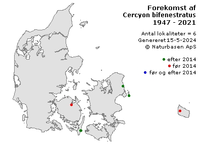 Cercyon bifenestratus - udbredelseskort