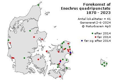 Enochrus quadripunctatus - udbredelseskort