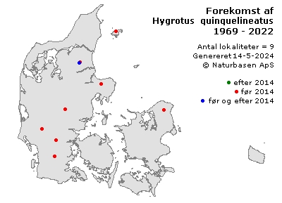 Hygrotus quinquelineatus - udbredelseskort